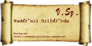 Vadászi Szilárda névjegykártya